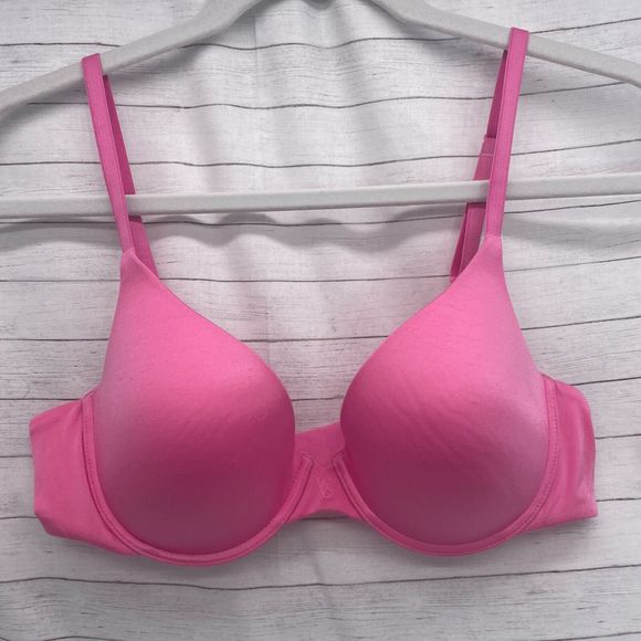 Victoria's Secret Womens Pink Uplift  Demi Bra Size 36B Underwire Convertible - Picture 1 of 8